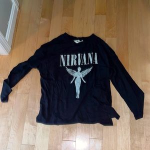 WORN TWICE women’s L long sleeve nirvana shirt, super comfortable, no stains